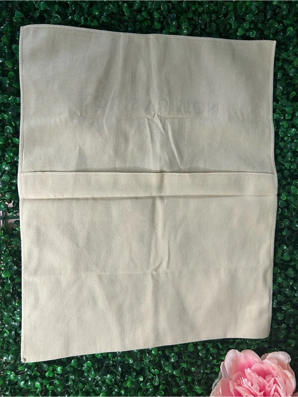 Louis Vuitton Beige Cotton Dust Bag Sleeve 15.5” x 15.5” Authentic Storage Cover